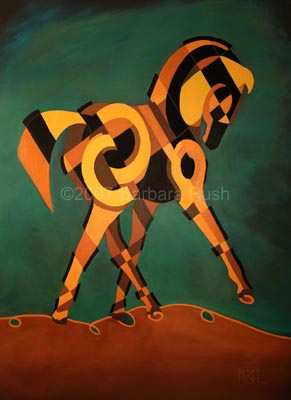 The Precision of Equus, Contemporary Equine Art Painting